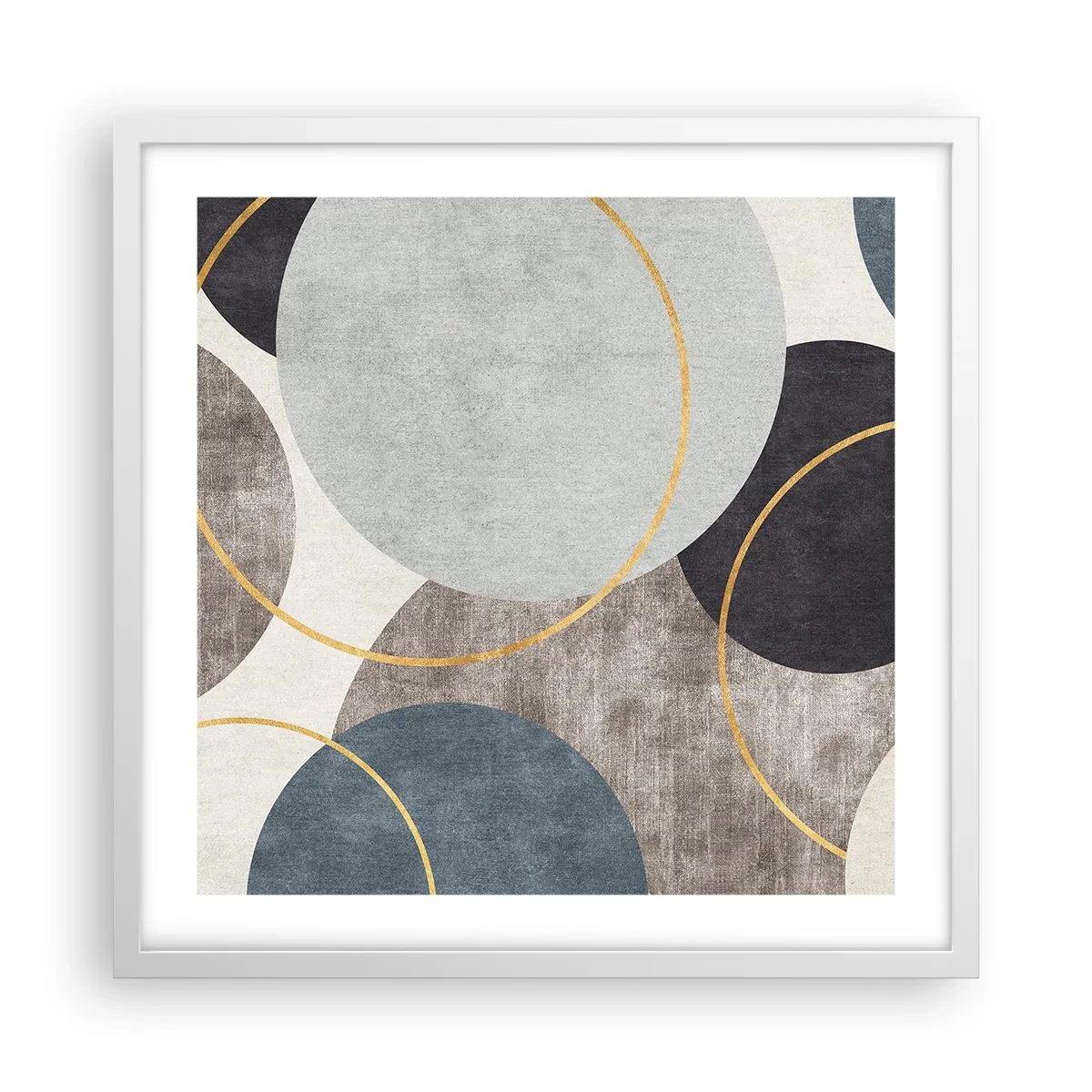 Poster in einem weißen Rahmen - Rad für Rad - 50x50 cm