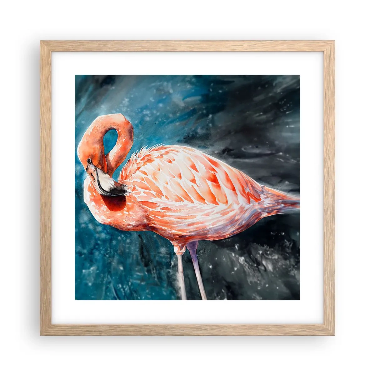 Poster in einem Rahmen aus heller Eiche - Von Natur aus dekorativ - 40x40 cm