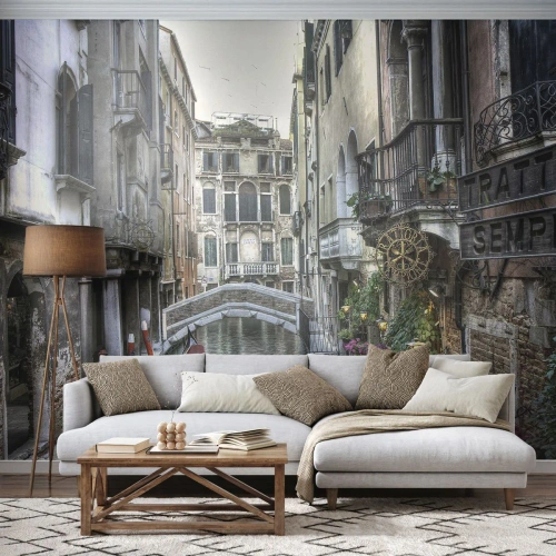 Selbstklebende Fototapete Deluxe Sticker - Seit Jahrhunderten in stiller Besinnung - Venedig, Stadt, Die Architektur - 100x70 cm