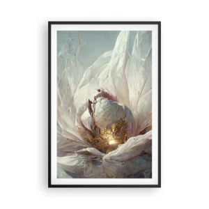 Poster in einem schwarzem Rahmen - Sie blüht alle hundert Jahre einmal - 61x91 cm