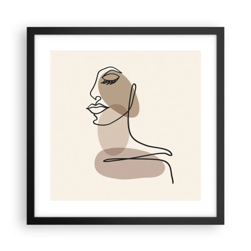 Poster in einem schwarzem Rahmen - Sich selbst zugehört - 40x40 cm