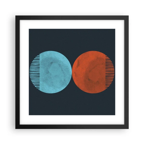 Poster in einem schwarzem Rahmen - Nur Geometrie? - 40x40 cm