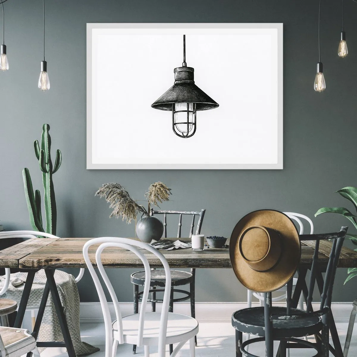 Poster in einem weißen Rahmen - Wie vor Jahren… - 50x40 cm