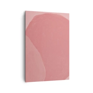 Bild auf Leinwand - Leinwandbild - Zarte Abstraktion in Rosatönen, organische Formen und Minimalismus - 70x100cm - Organische Komposition in Rosa - Moderne Wanddekoration für Wohnzimmer und Schlafzimmer ARTTOR