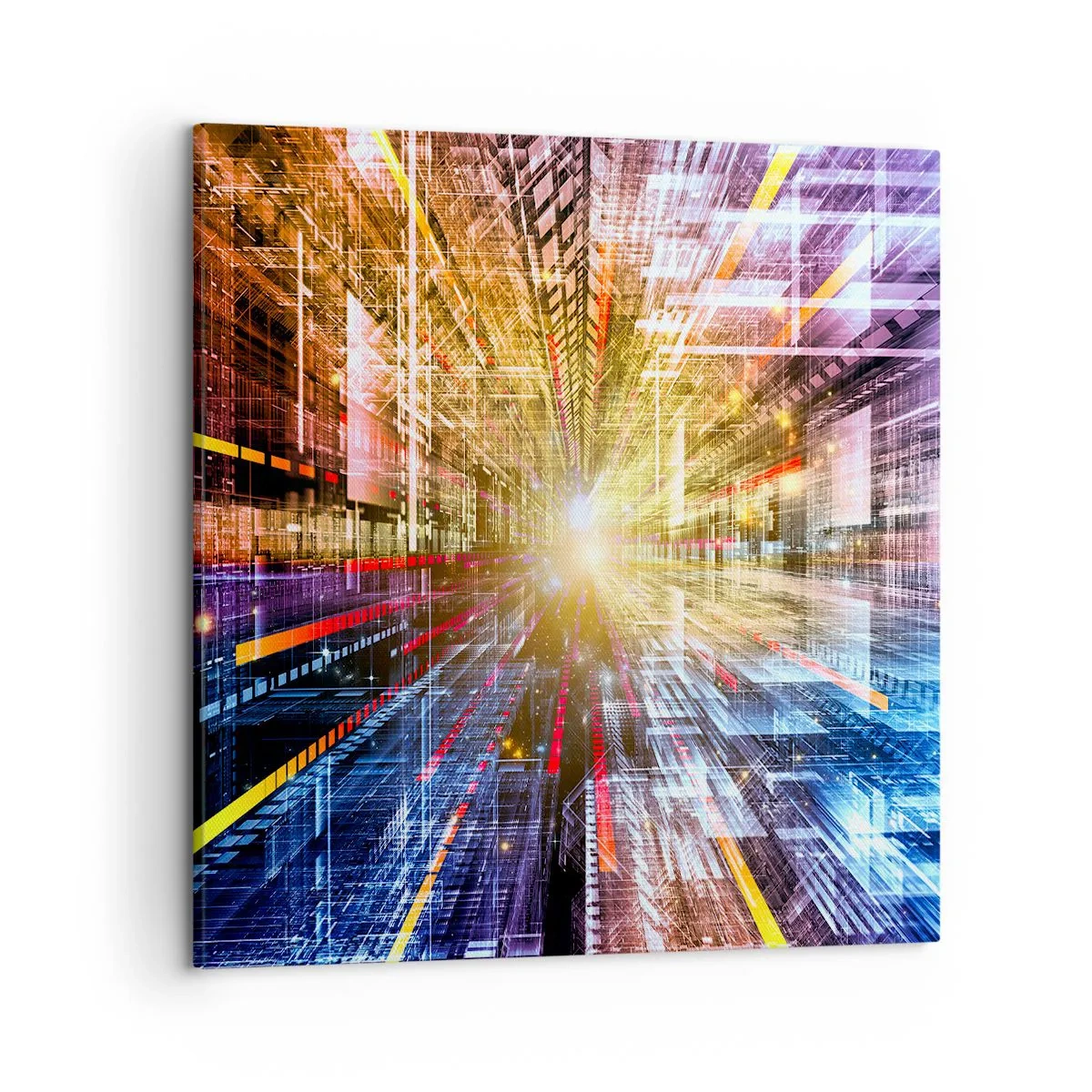 Bild auf Leinwand - Leinwandbild - Leuchtender Korridor - 50x50 cm