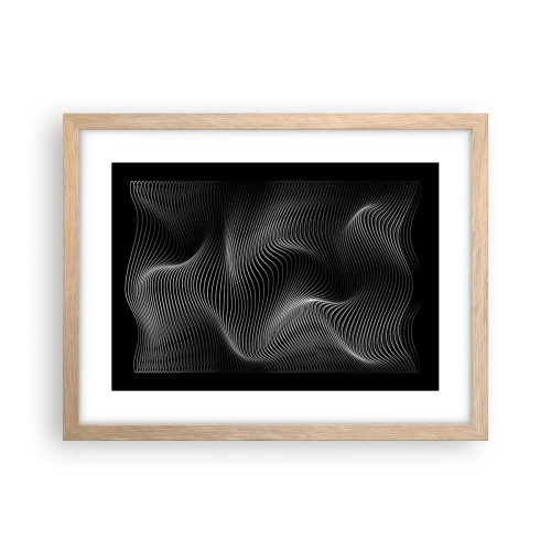 Poster in einem Rahmen aus heller Eiche - Lichttanz im Raum - 40x30 cm