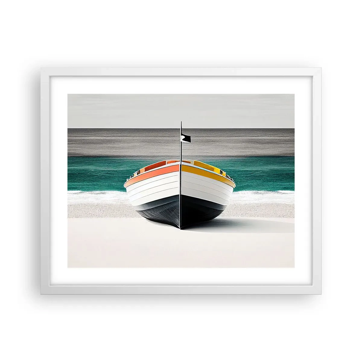 Poster in einem weißen Rahmen - An seinem Platz - 50x40 cm