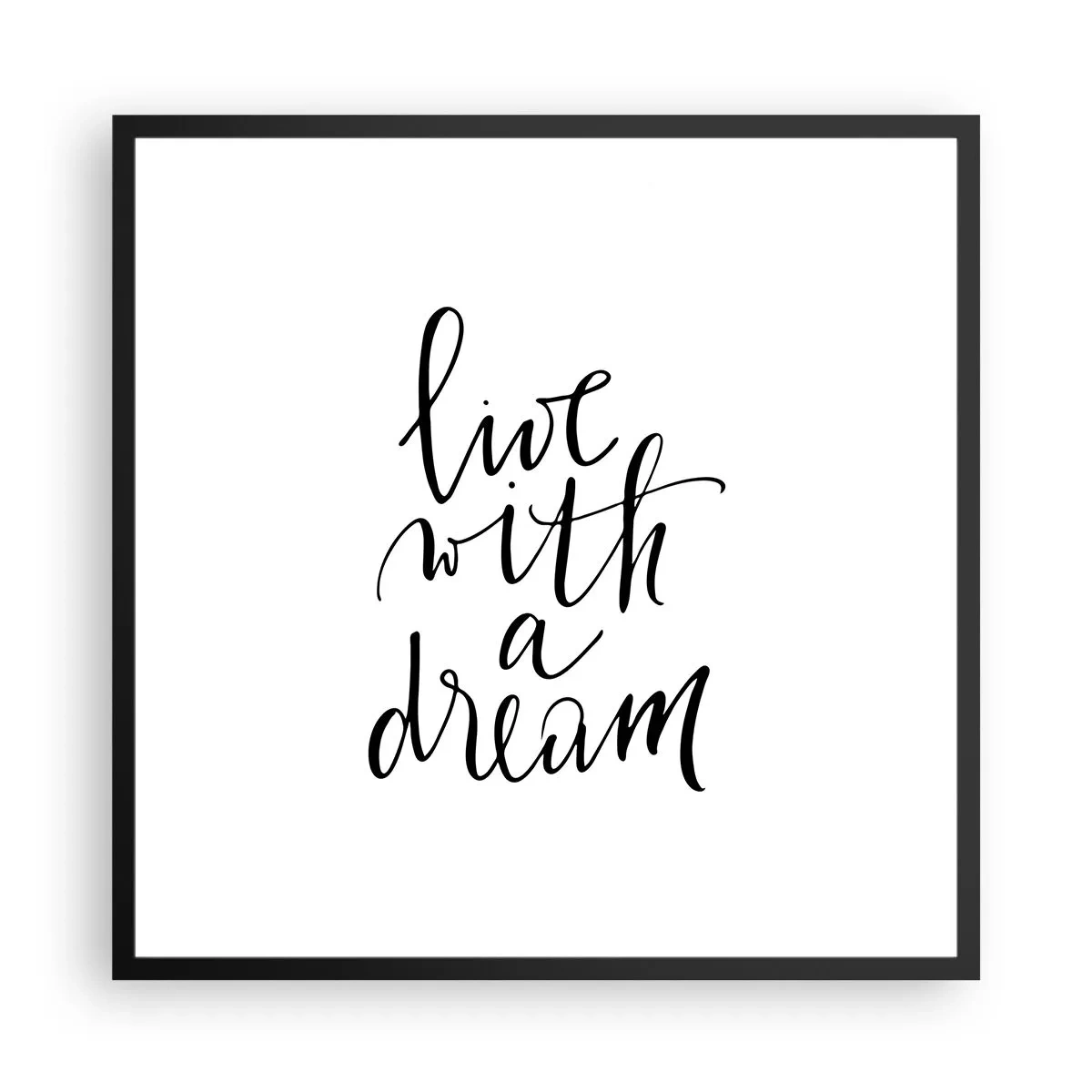 Poster in einem schwarzem Rahmen - Na sicher - 60x60 cm