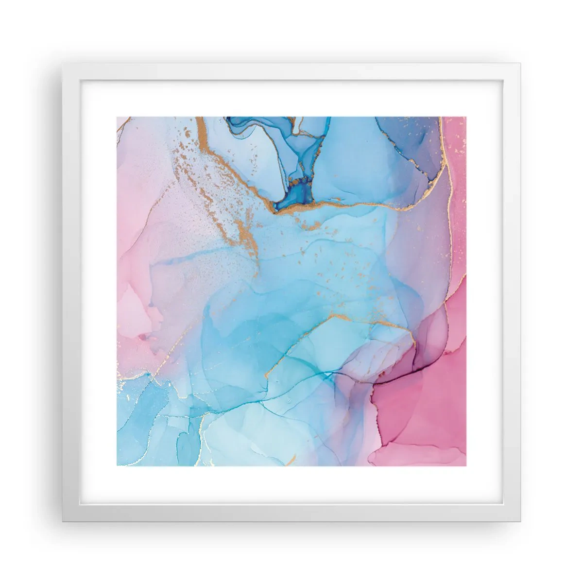 Poster in einem weißen Rahmen - Begegnung und Durchdringung - 40x40 cm