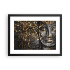 Poster in einem schwarzem Rahmen - Fühle den Frieden - 40x30 cm