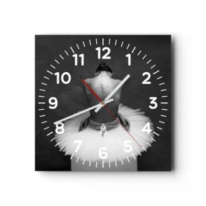 Wanduhr - Glasuhr - Es blüht gerade - 40x40 cm