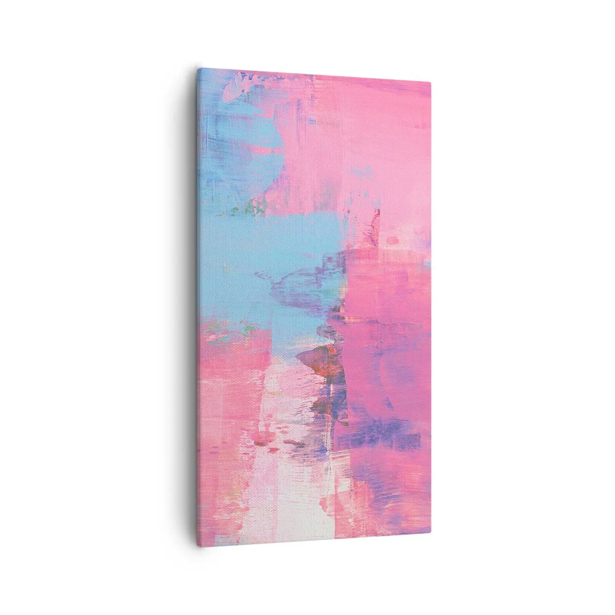 Bild auf Leinwand - Leinwandbild - Rosa, Blau und eine Prise Licht - 55x100 cm