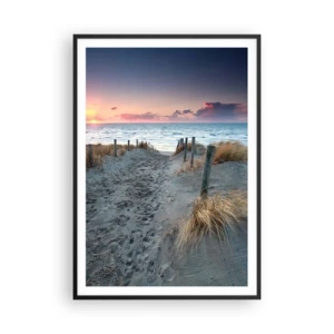 Poster in einem schwarzem Rahmen - Du hast einen Regenbogen aus strahlendem Licht verschüttet ... - 70x100 cm