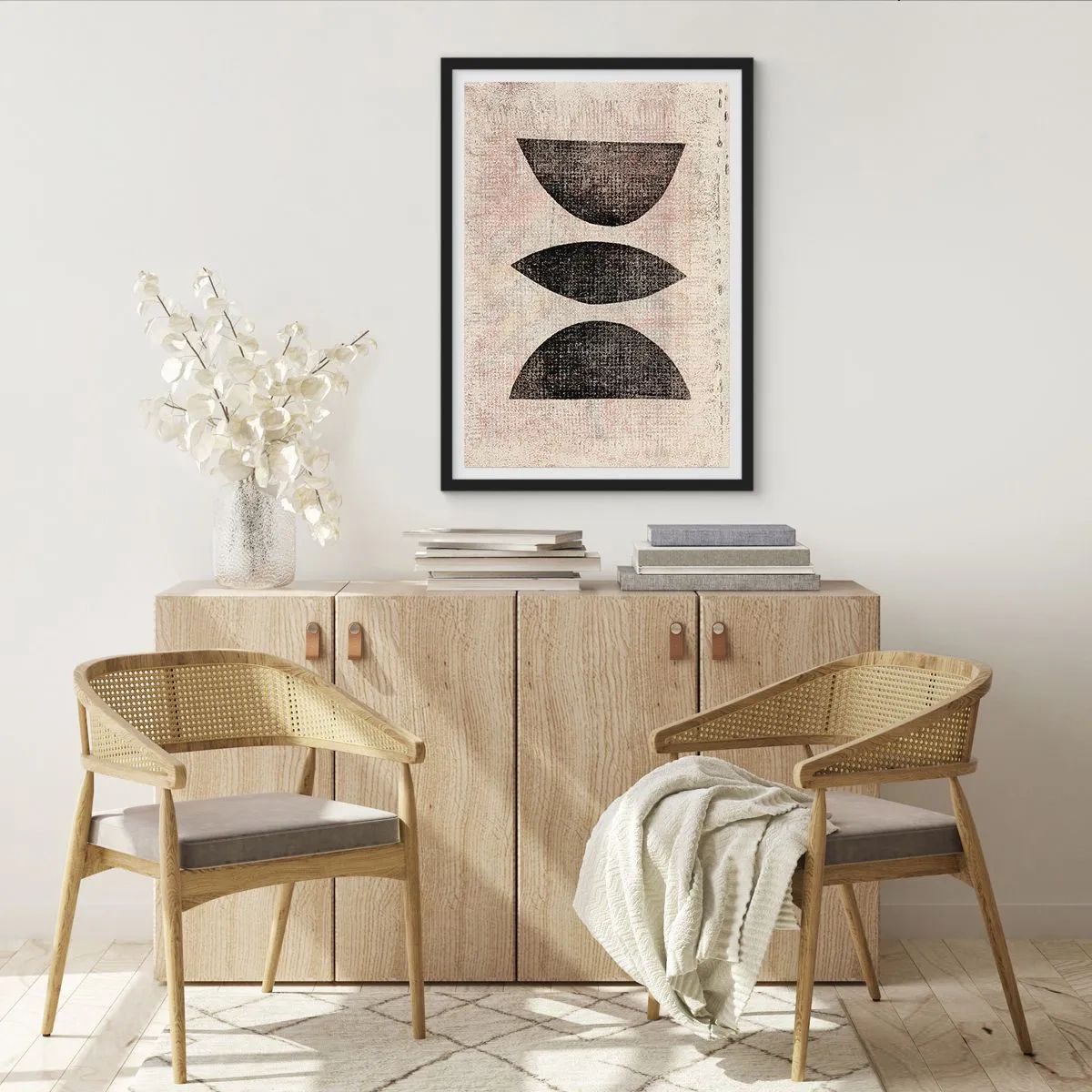 Poster in einem schwarzem Rahmen - Ethnische Abstraktion - 30x40 cm