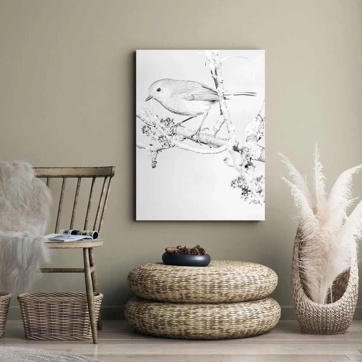 Bild auf Leinwand - Leinwandbild - Wintermorgen - 65x120 cm