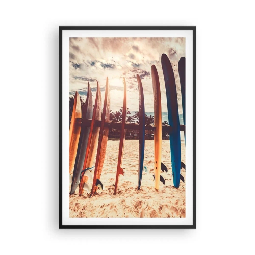Poster in einem schwarzem Rahmen - Gute Nacht bis morgen - 61x91 cm