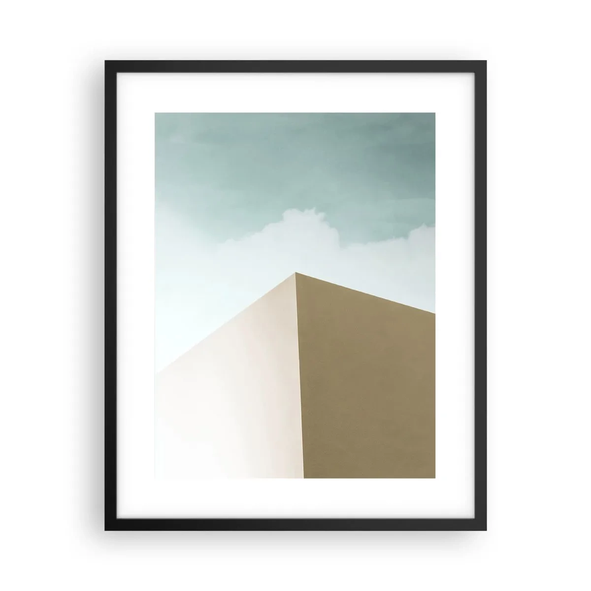Poster in einem schwarzem Rahmen - Geometrie des sonnigen Sommers - 40x50 cm