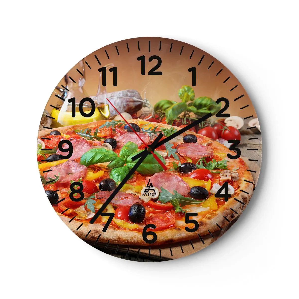 Wanduhr - Glasuhr - Mit echtem italienischem Flair - 30x30 cm