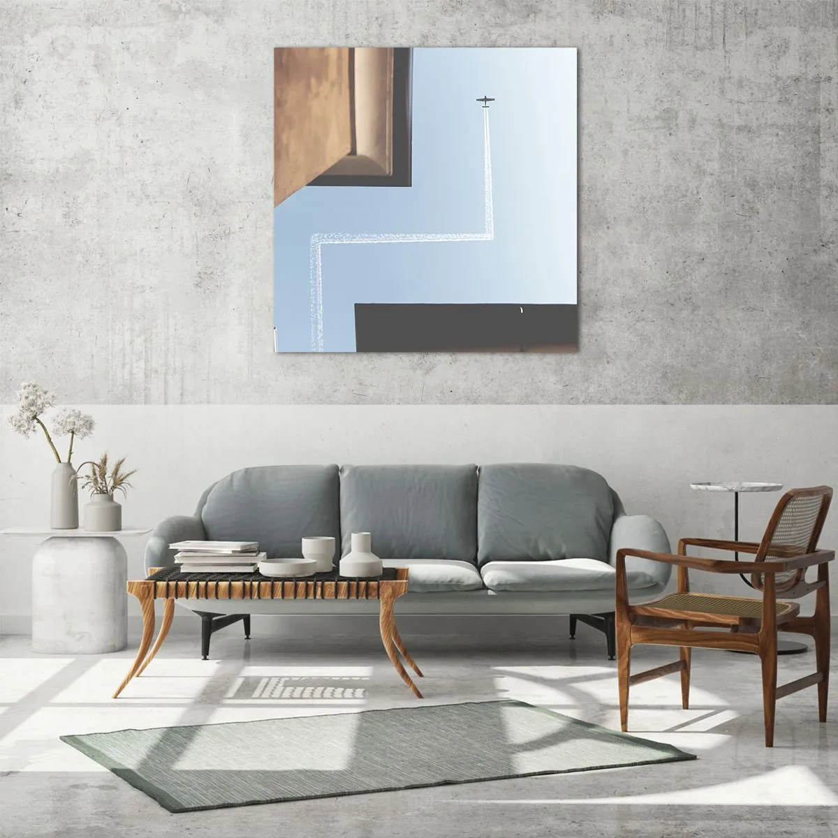 Glasbild - Bild auf glas - Über dem Stadtlabyrinth - 40x40 cm