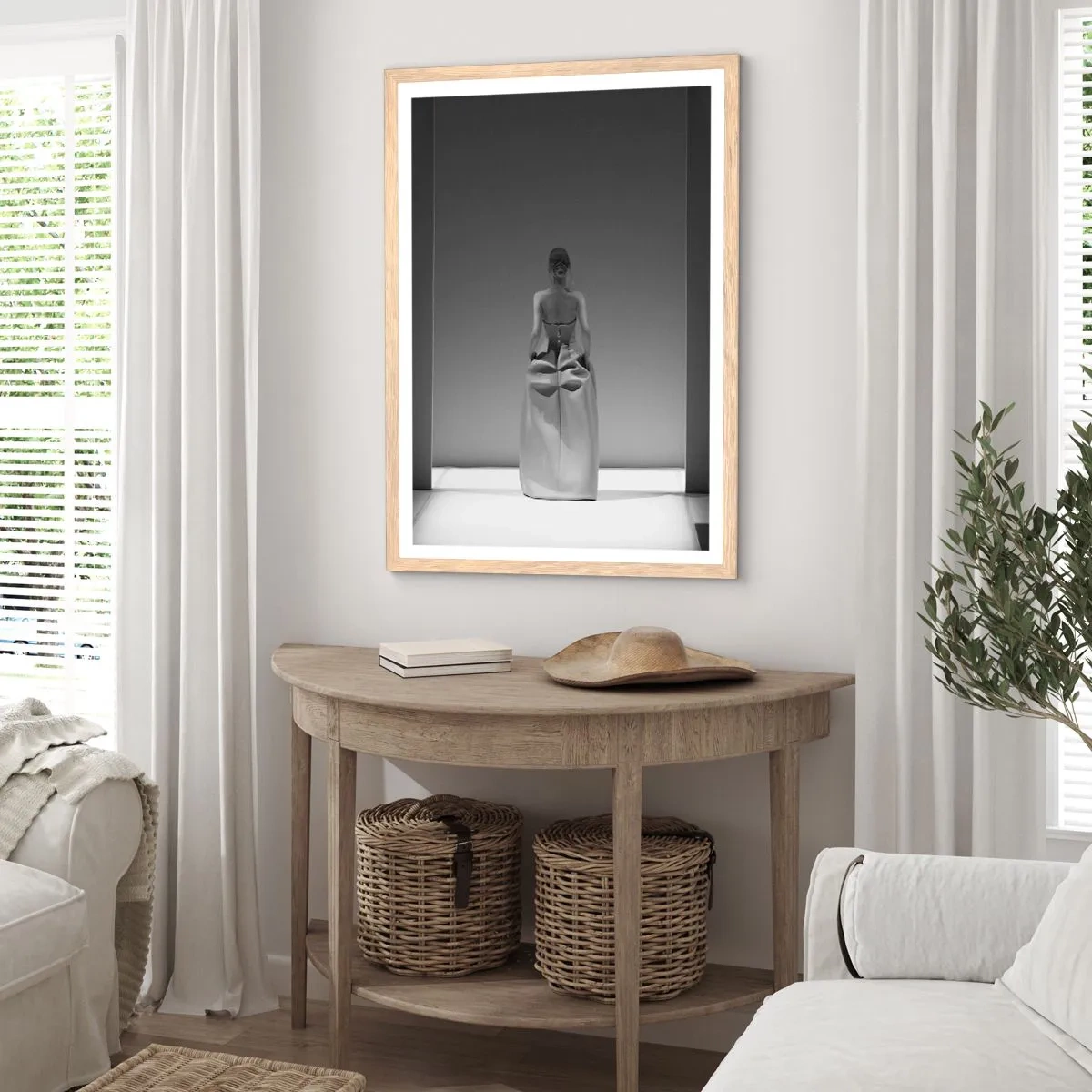 Poster in einem Rahmen aus heller Eiche - Raffinierte Einfachheit - 70x100 cm