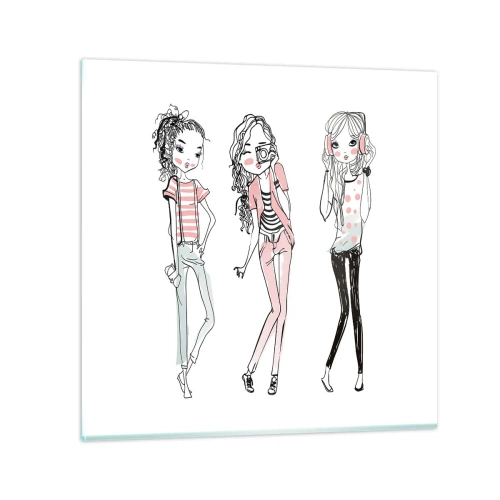 Glasbild - Bild auf glas - Es wird, es wird Spaß machen - 60x60 cm