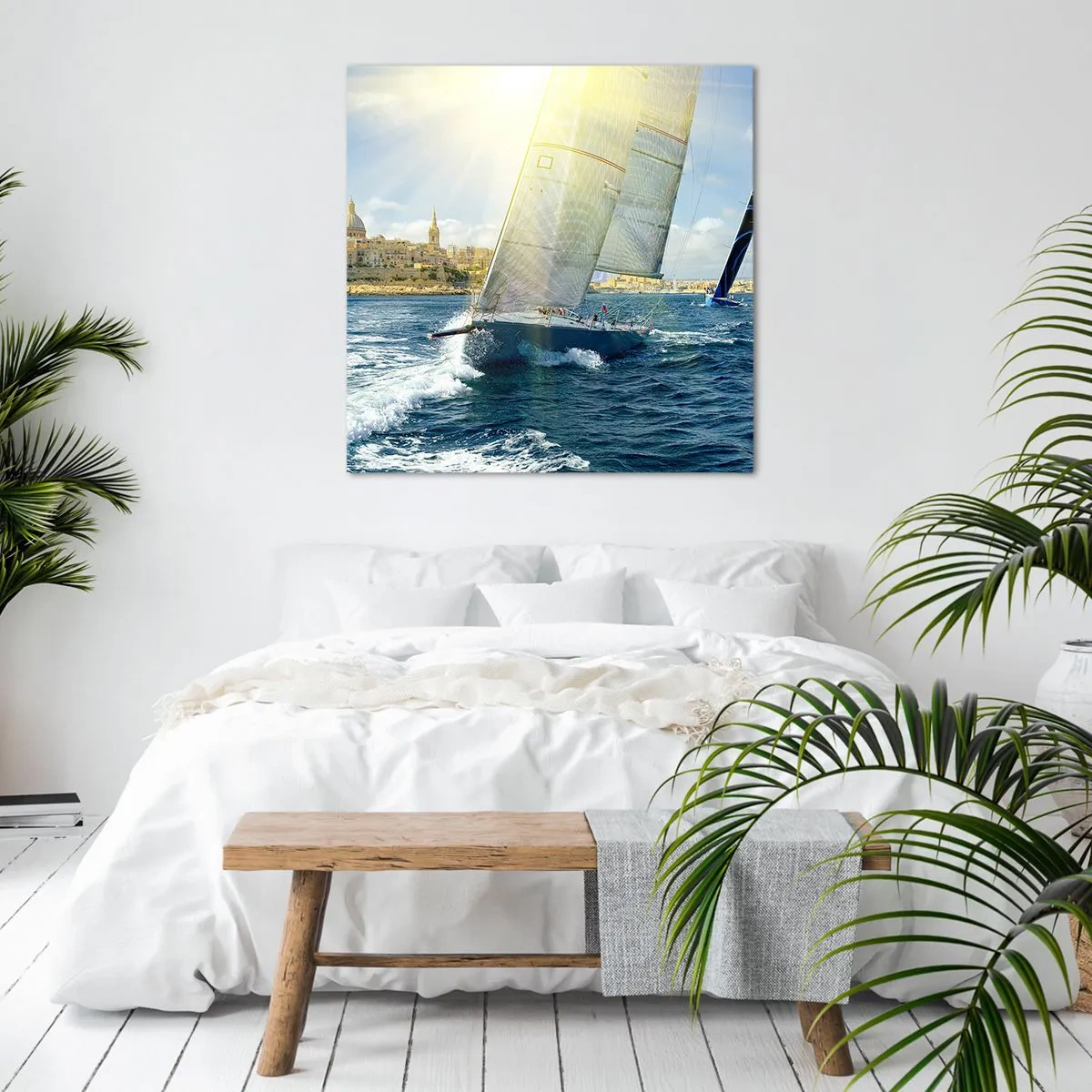 Bild auf Leinwand - Leinwandbild - Es ist Zeit die Stadt zu verlassen - 60x60 cm