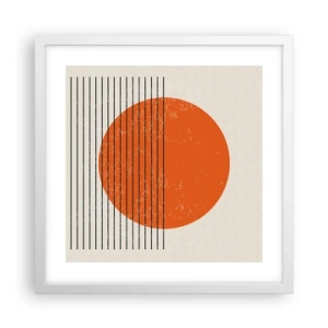 Poster in einem weißen Rahmen - Immer die Sonne - 40x40 cm