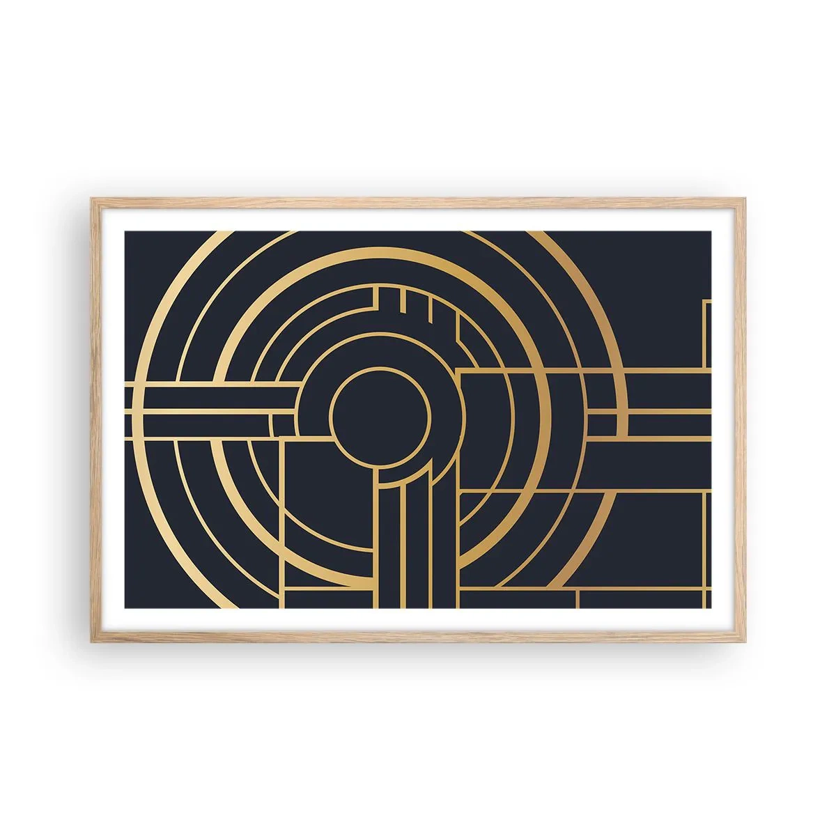 Poster in einem Rahmen aus heller Eiche - Wendungen der Dinge - 91x61 cm