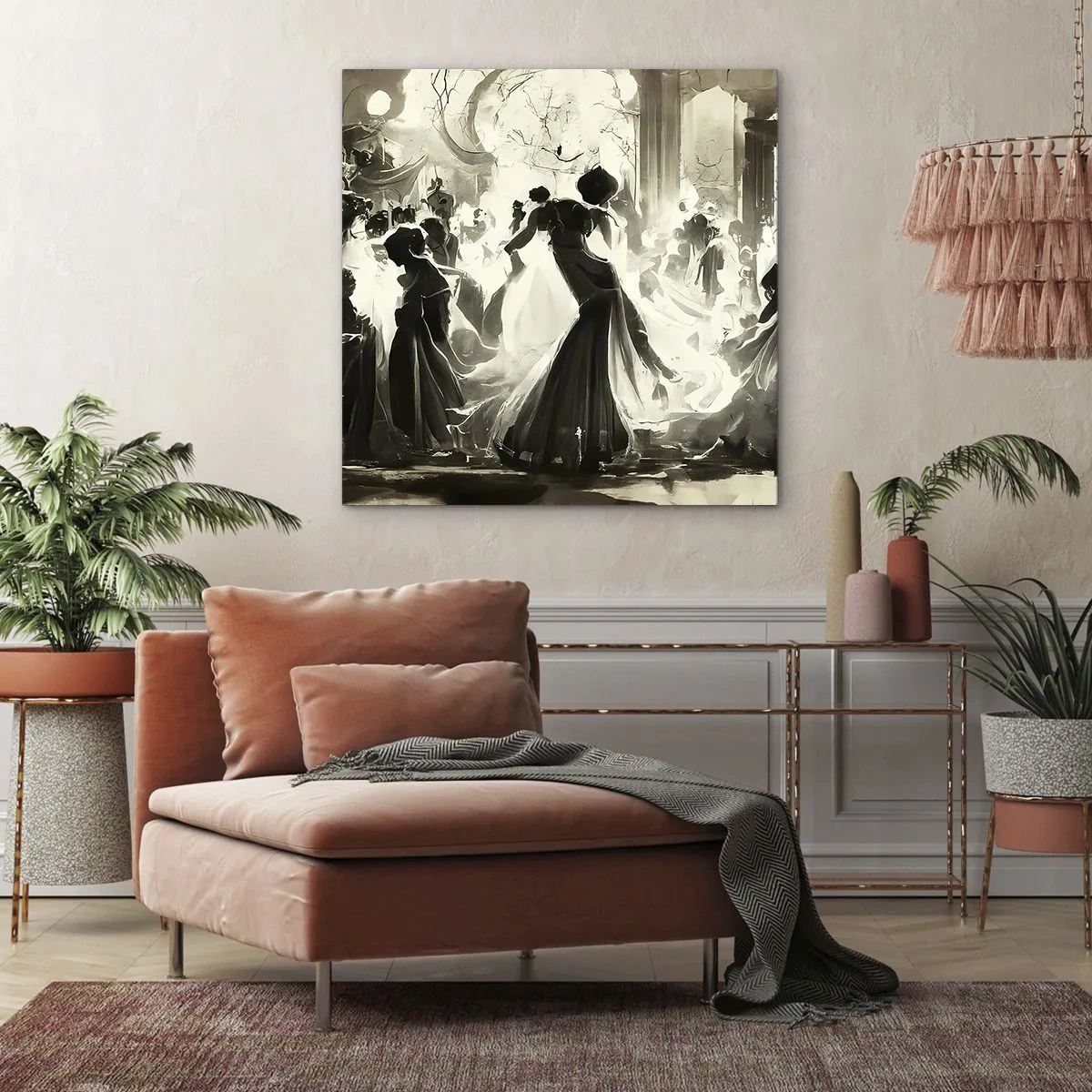 Bild auf Leinwand - Leinwandbild - Die große Maskerade - 40x40 cm