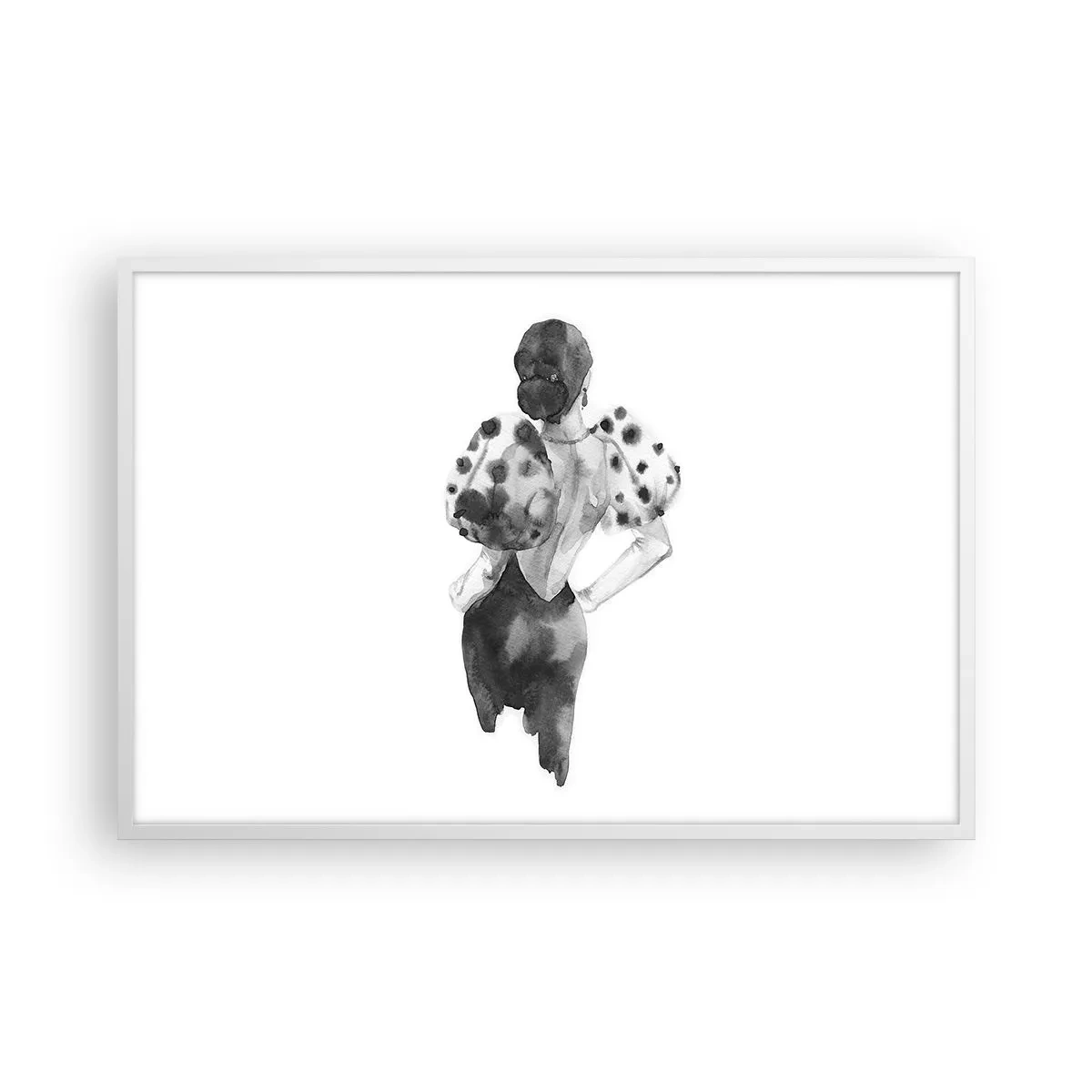 Poster in einem weißen Rahmen - Sie ging direkt vorbei - 91x61 cm