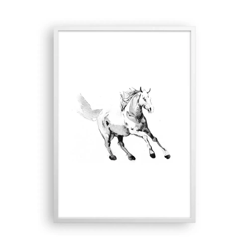 Poster in einem weißen Rahmen - Ungezähmte Seele - 50x70 cm