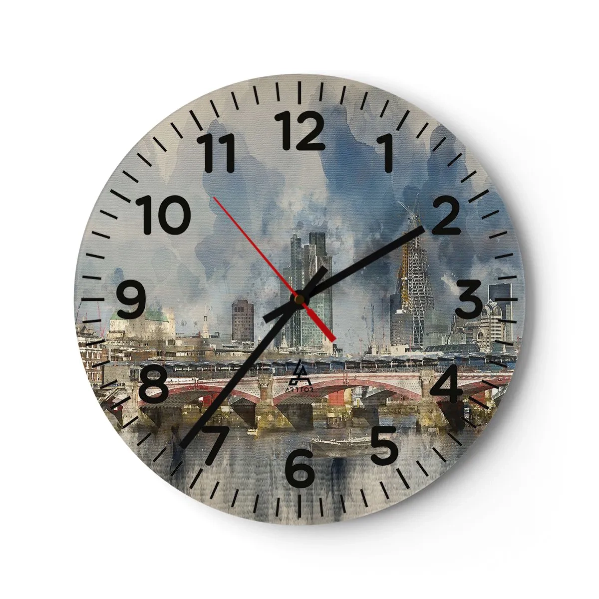 Wanduhr - Glasuhr - London in seiner ganzen Pracht - 40x40 cm