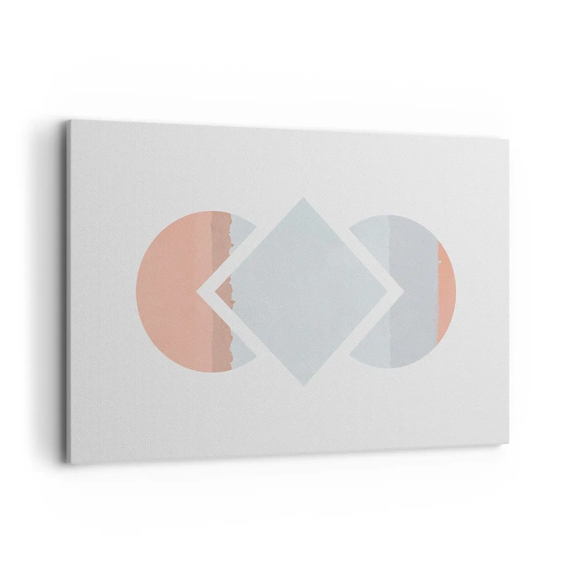 Bild auf Leinwand - Leinwandbild - Ein minimalistisches Gemälde mit geometrischen Formen - 120x80cm - Die Situation ist klar - Moderne Wanddekoration für Wohnzimmer und Schlafzimmer ARTTOR