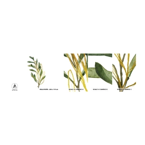 Fototapetenmuster Standard Eco - Alles was gut ist - Blätter, Olive, Anlage - 100x30 cm