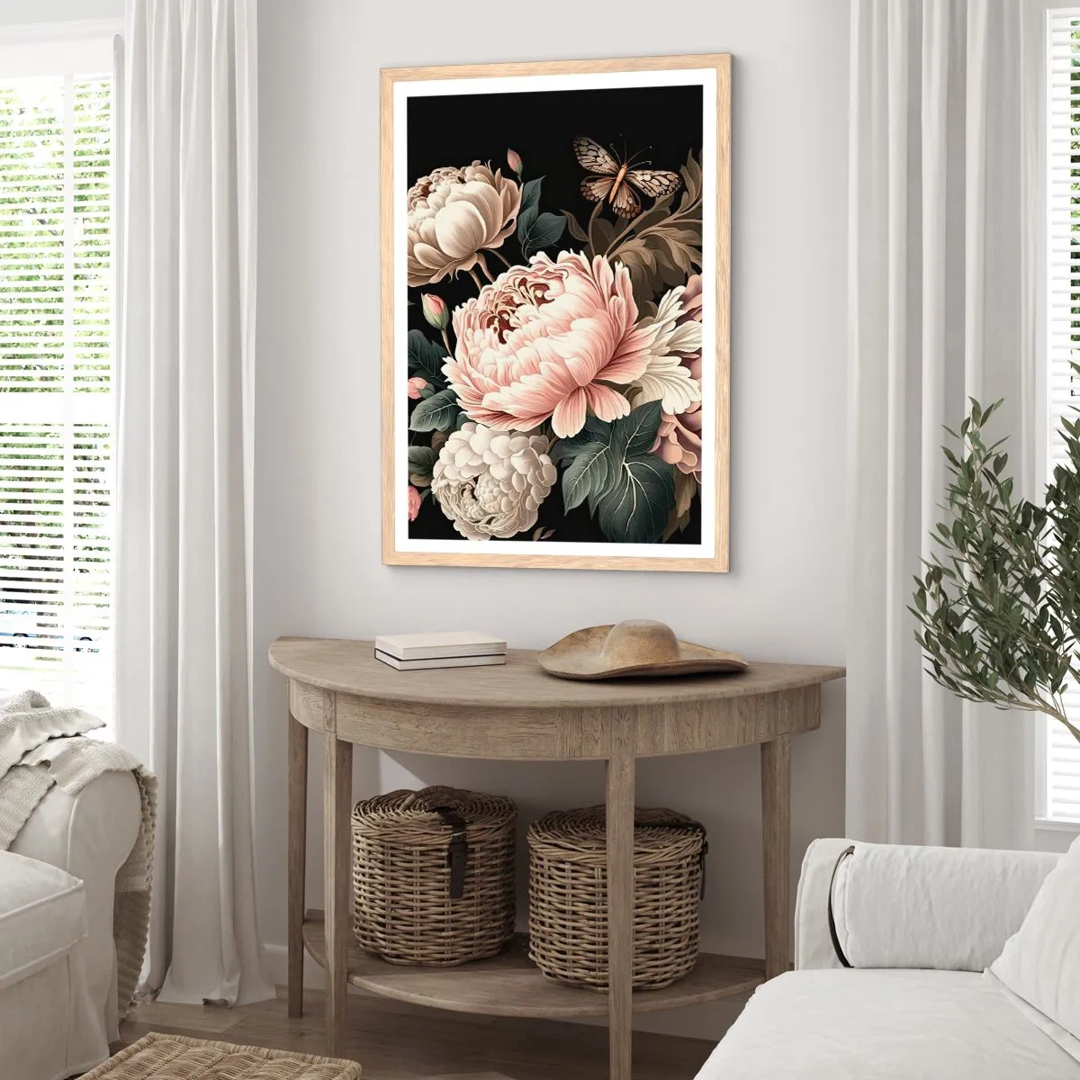 Poster in einem Rahmen aus heller Eiche - Im Barockstil - 50x70 cm