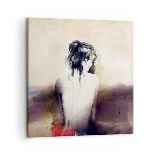 Bild auf Leinwand - Leinwandbild - Glatte Linien, ovale Formen - 50x50 cm