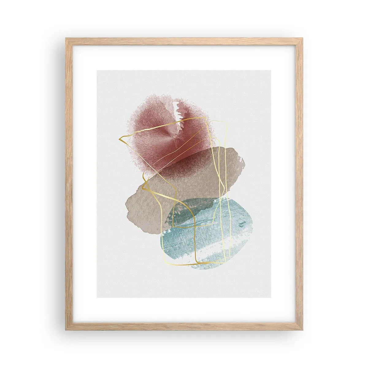 Poster in einem Rahmen aus heller Eiche - Korallen des Weltraums - 40x50 cm