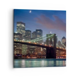 Bild auf Leinwand - Leinwandbild - Leuchtende Nacht - 70x70 cm