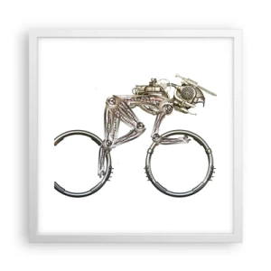 Poster in einem weißen Rahmen - Eine tolle Maschine - 40x40 cm