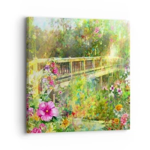 Bild auf Leinwand - Leinwandbild - Eine Brücke aus Frühlingsseufzern - 30x30 cm