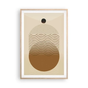 Poster in einem Rahmen aus heller Eiche - Zur Entstehung geometrischer Figuren - 61x91 cm