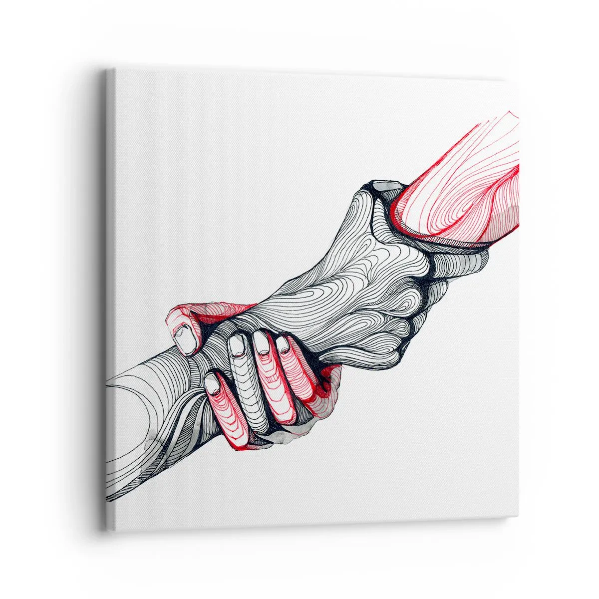 Bild auf Leinwand - Leinwandbild - Sie sind in guten Händen - 30x30 cm