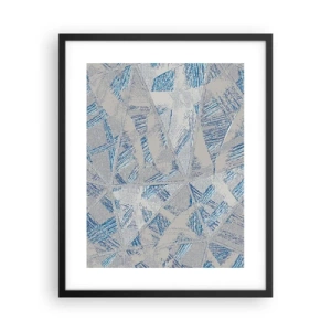 Poster in einem schwarzem Rahmen - In einem blaugrauen Labyrinth - 40x50 cm