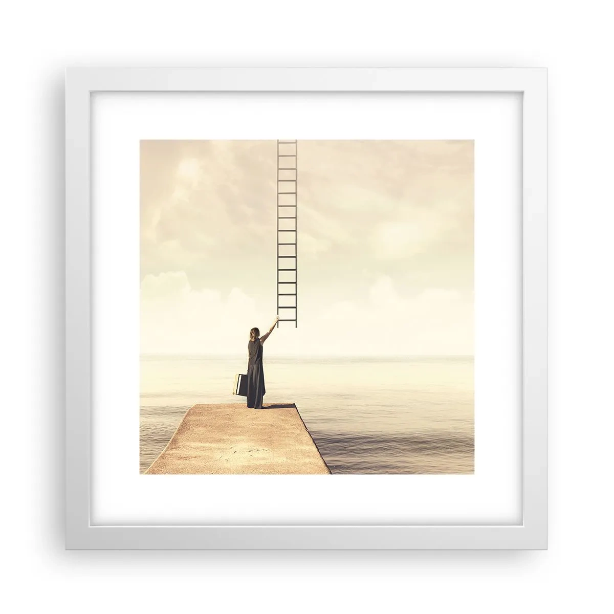 Poster in einem weißen Rahmen - Eine magische Reise - 30x30 cm