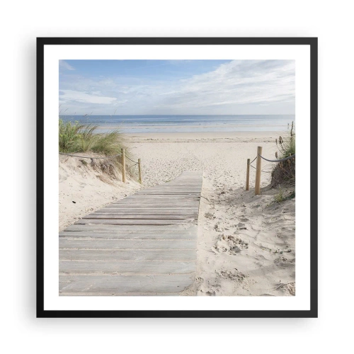 Poster in einem schwarzem Rahmen - Bis zum Horizont - 60x60 cm