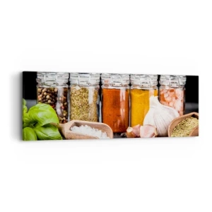 Bild auf Leinwand - Leinwandbild - Für einen Geschmack des Lebens - 90x30 cm