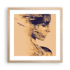 Poster in einem Rahmen aus heller Eiche - Von Natur aus schön - 40x40 cm