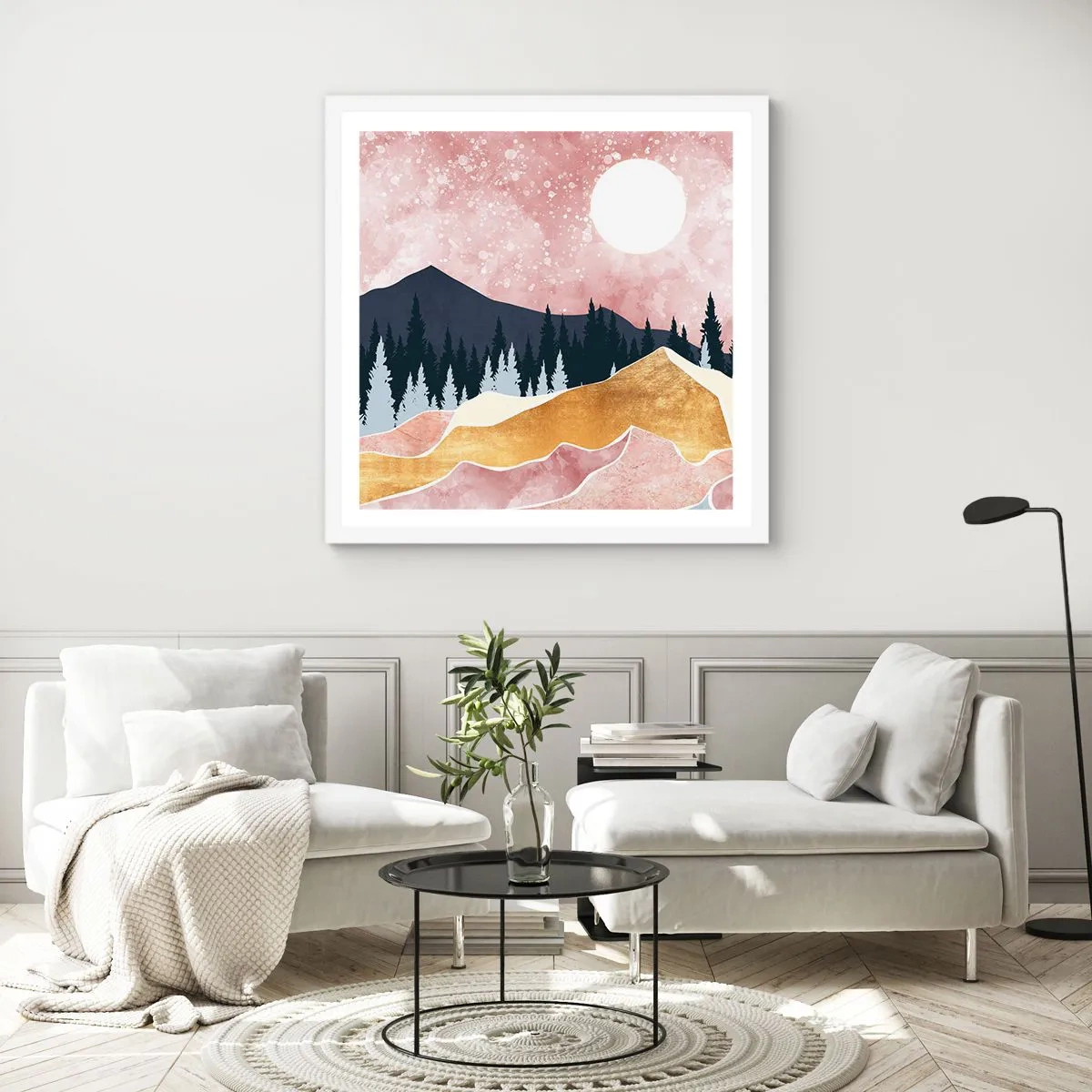 Poster in einem weißen Rahmen - Nachtwache - 30x30 cm