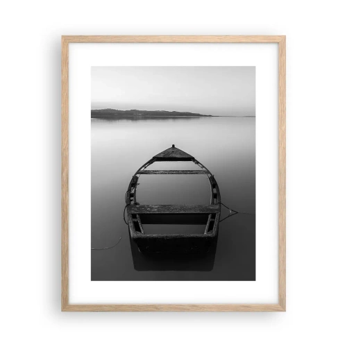 Poster in einem Rahmen aus heller Eiche - Sehnsucht und Melancholie - 40x50 cm