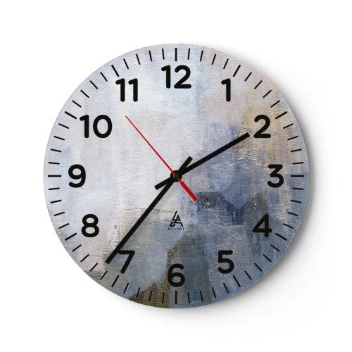 Wanduhr - Glasuhr - Farbtöne und Akkorde - 40x40 cm
